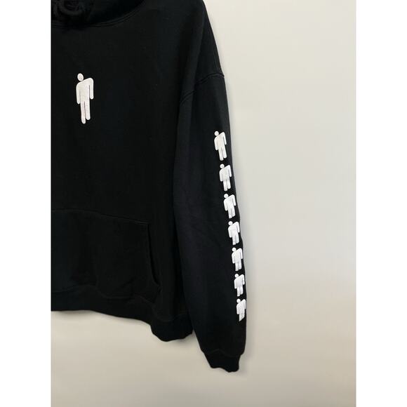 2019 Men’s BILLIE EILISH Black Lash Tour BLOHSH 2 Sided HOODIE Large Punk Band - Picture 4 of 9